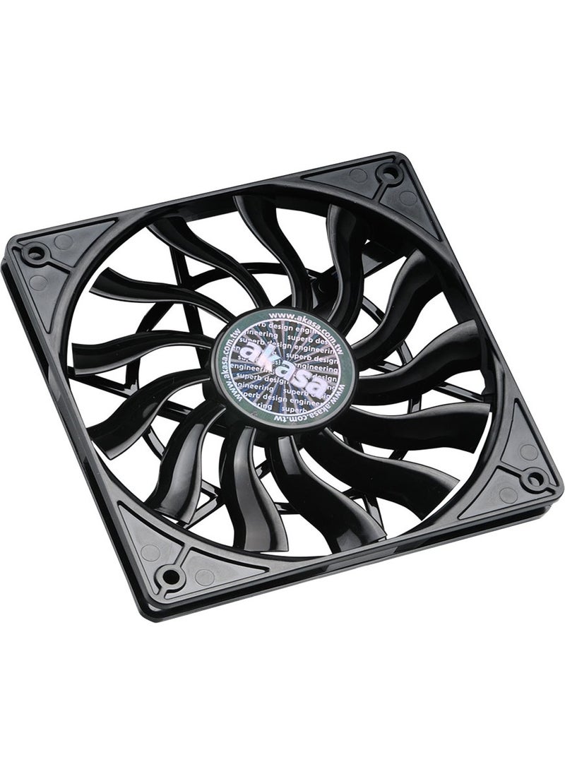 Akasa - 12CM Slim Pwm High Performance Black Case Fan (AK-FN078-KT02) - Image 1