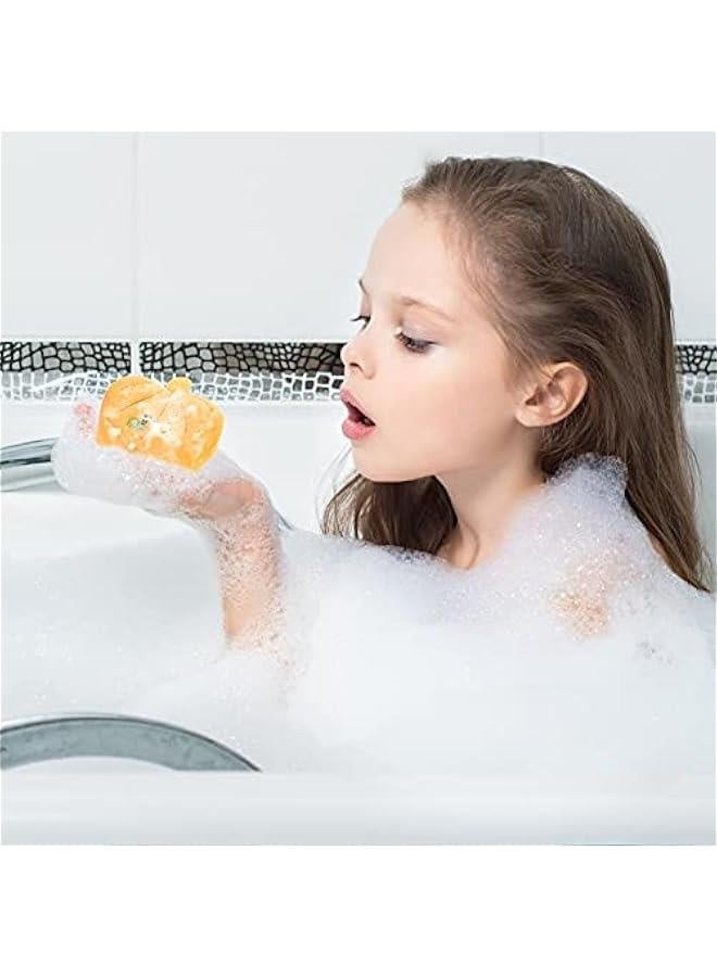 6Pcs Cute Fruit Bath Sponge Shower Pouf Cleaning Sponge Baby Bathing Sponge for Infant Shower Body Scrubber - Image 3