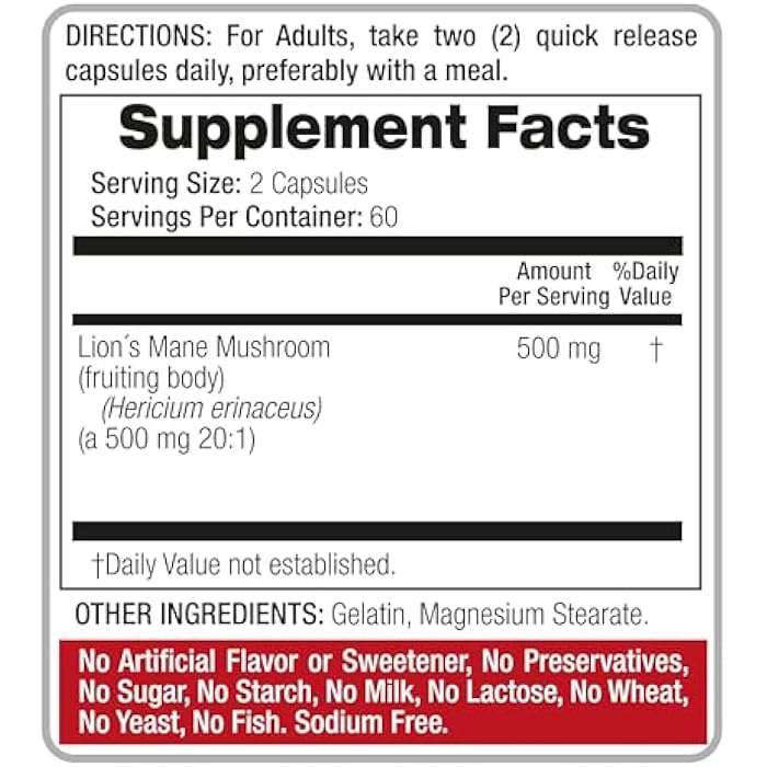 FITO MEDIC'S Lab | Lions Mane Supplement Capsules | 120 Capsules | Mushroom Supplement - Image 4
