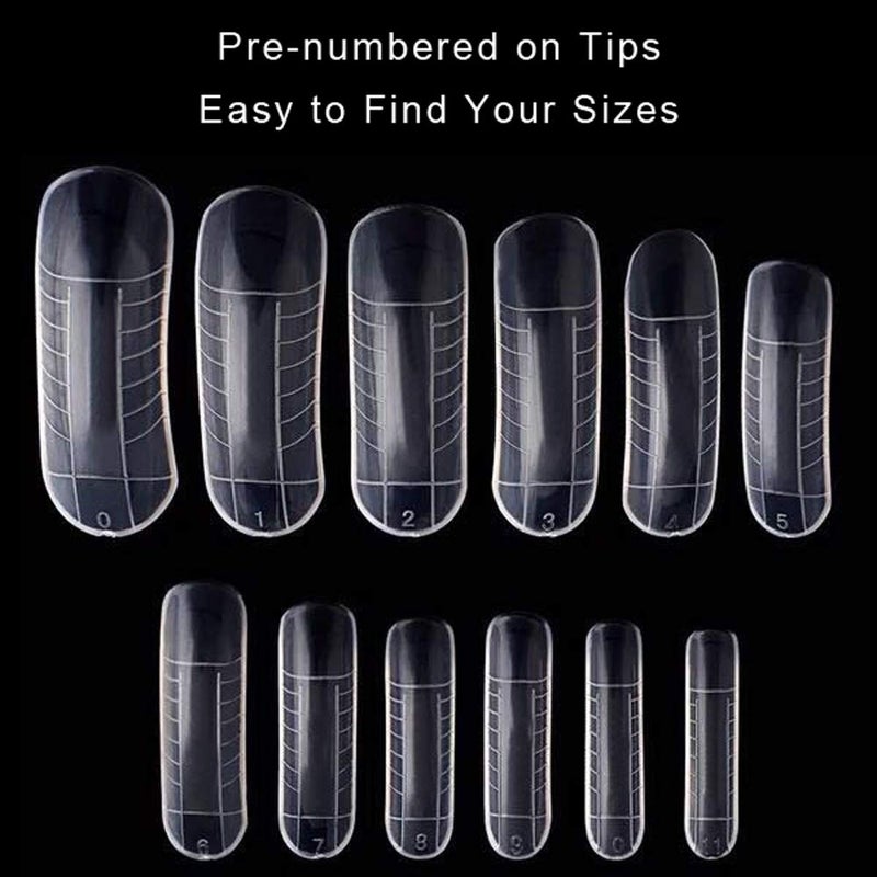 Liffly 120PCS Dual Forms Nail Mold 12 Size with Scale Gift - Image 3