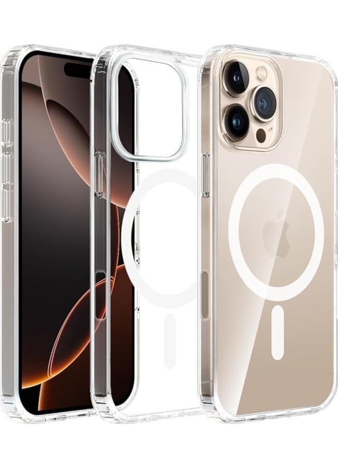 MUNTAQI iPhone 16 Pro Max Magnetic Case - Clear Scratch-Resistant Back (by AHN) - Image 1