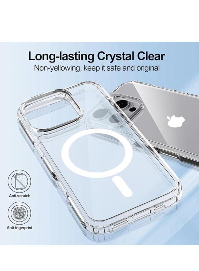MUNTAQI iPhone 16 Pro Max Magnetic Case - Clear Scratch-Resistant Back (by AHN) - Image 4