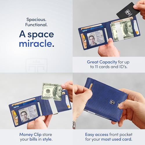 TRAVANDO Mens Wallet with Money Clip AUSTIN RFID Blocking Bifold Credit Card Holder for Men with Gift Box - Image 3