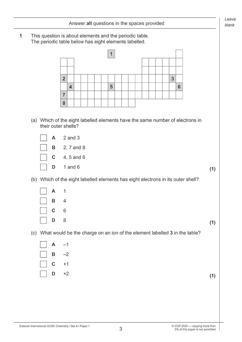 Edexcel International GCSE Chemistry Practice Papers - Image 5