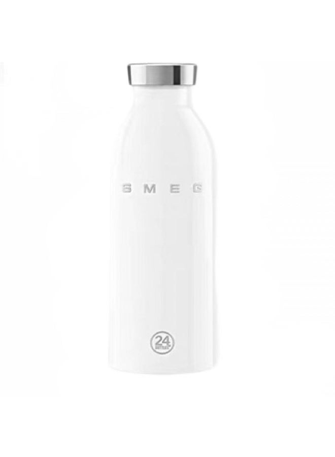 SMEG Italian Retro High-Appearance Vacuum Insulated Bottle 500ML White, 24-Hour Long-lasting Cold & Heat Retention - Image 2