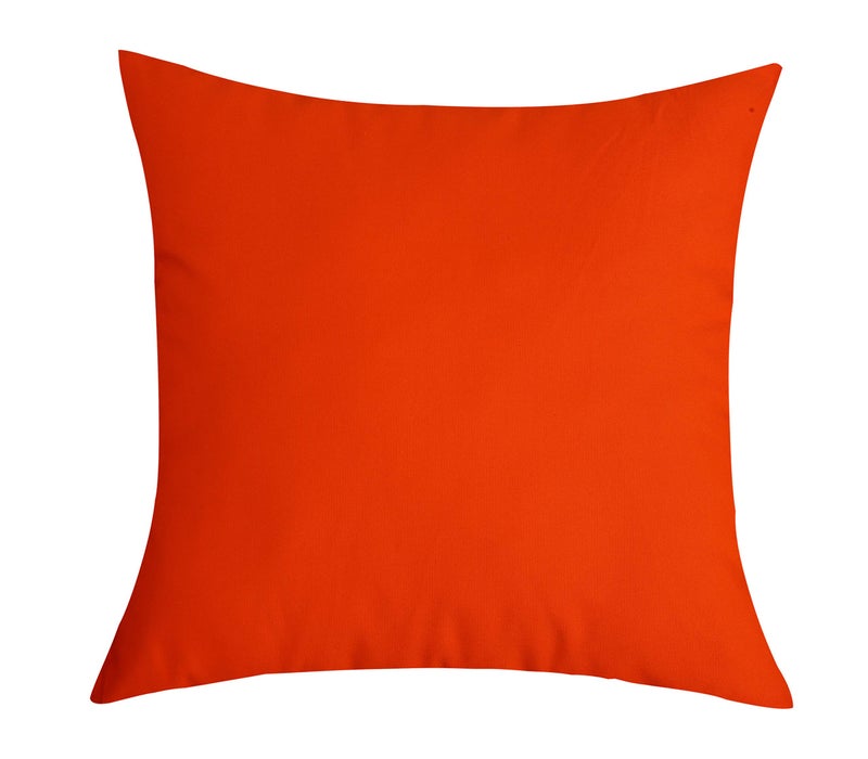 TangDepot Handmade Decorative Solid 100 Cotton Canvas Throw Pillow CoversPillow Shams 26 x26  Deep Orange 1 Count Pack of 1