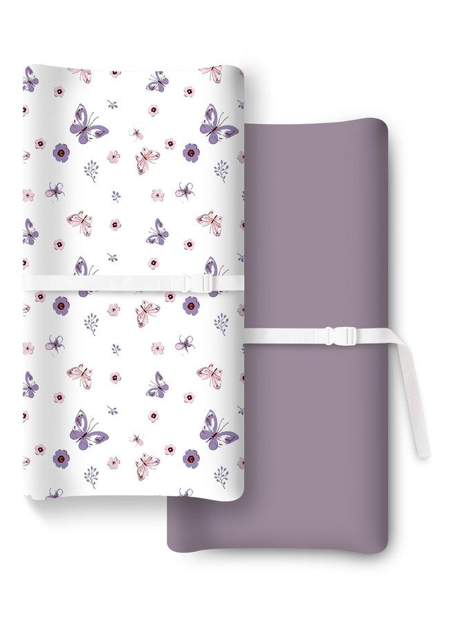 TotChill Extra Stretchy Changing Pad Cover, Ultra Soft Premium Jersey Knit Changing Pad Sheets, Unisex for Boys Girls, Fits All Standard Changing Tables/Dresser Tops - 2 Pack - Image 1