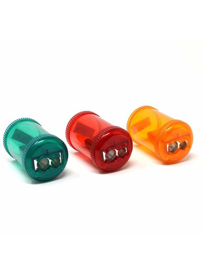 Kum 103.28.31 Pencil Sharpener, Double Round Tube Sharpener Transparent - Image 2