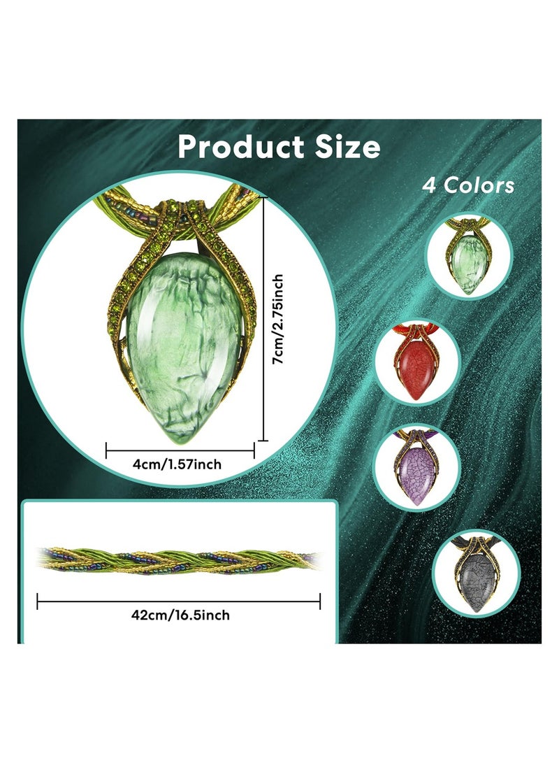 KASTWAVE Bohemian Necklaces for Women, 4 Pieces Vintage Jewelry Necklace Drop-shaped Pendent Collar Necklace, Adjustable Trendy Casual Jewelry Necklace Sets for Party, Wedding, Gifts - Image 2