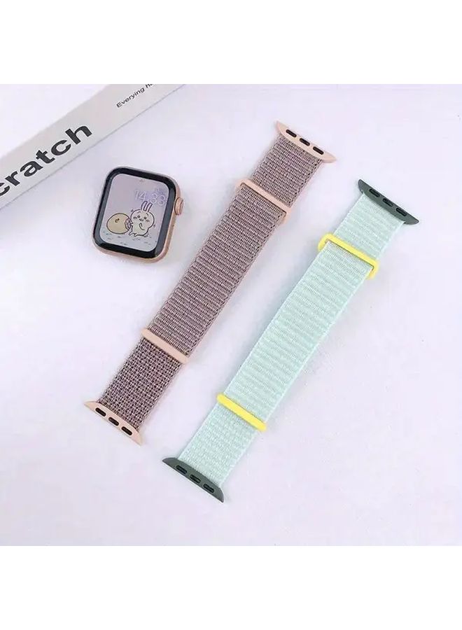 Nylon Loop Sport Strap Compatible With Apple Watch 42mm 44mm 45mm 46mm 49mm Black - Image 3