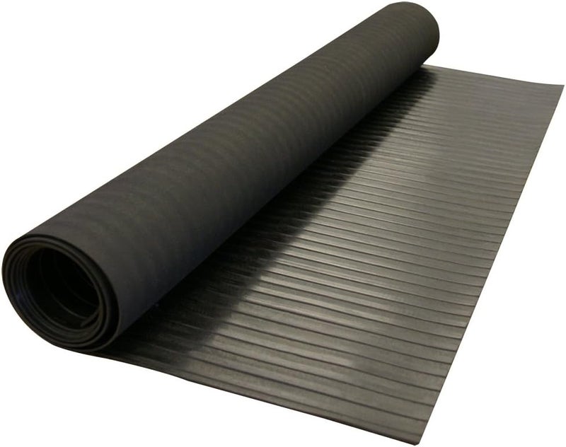 Rubber-Cal حصيرة أرضية مطاطية مموجة ذات أضلاع عريضة - بسماكة 1/8" x 3 قدم x 1.5 قدم - Image 4