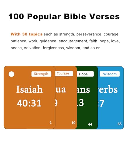 Docdeer 100 Memory Bible Verses Flash Cards NIV KJV - Image 5