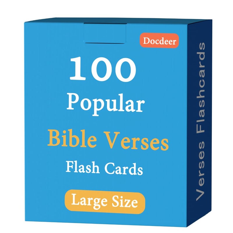 Docdeer 100 Memory Bible Verses Flash Cards NIV KJV - Image 3