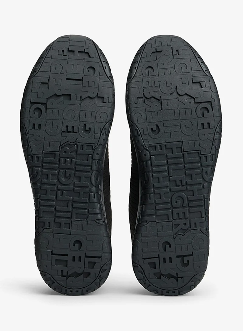 TOMMY HILFIGER black Signature Knitted Trainers for Men | Best Price UAE