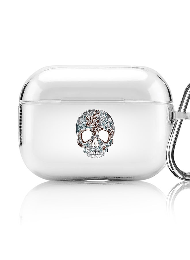 Stylizedd Classic Clear printed Case for Apple AirPods Pro 2nd Generation Thin Transparent Cover [Designed for Apple AirPods Pro 2nd Generation] - Skully Tattoo - Image 1