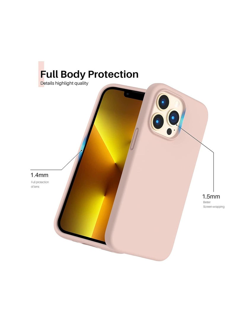 Case/Cover Premium Silicone Protective Case for iPhone 13/13 Pro /13 Pro Max Hard Silicone Shell Soft Microfiber Liner Cushion Cover Thin Full Body Protective (Pink, iPhone 13 Pro) - Image 2