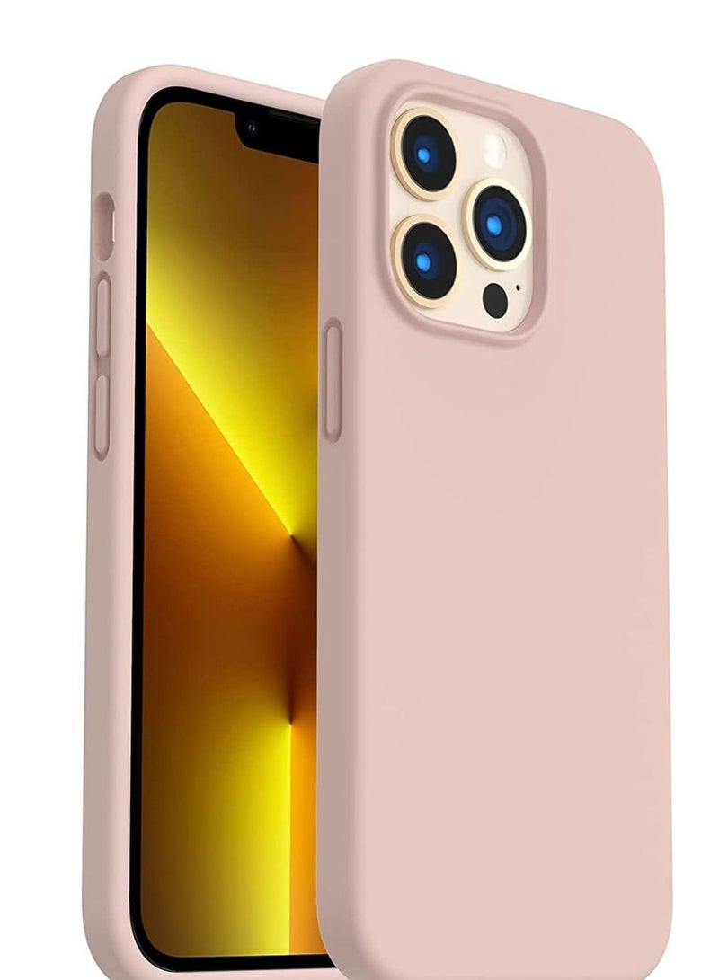 Case/Cover Premium Silicone Protective Case for iPhone 13/13 Pro /13 Pro Max Hard Silicone Shell Soft Microfiber Liner Cushion Cover Thin Full Body Protective (Pink, iPhone 13 Pro) - Image 1