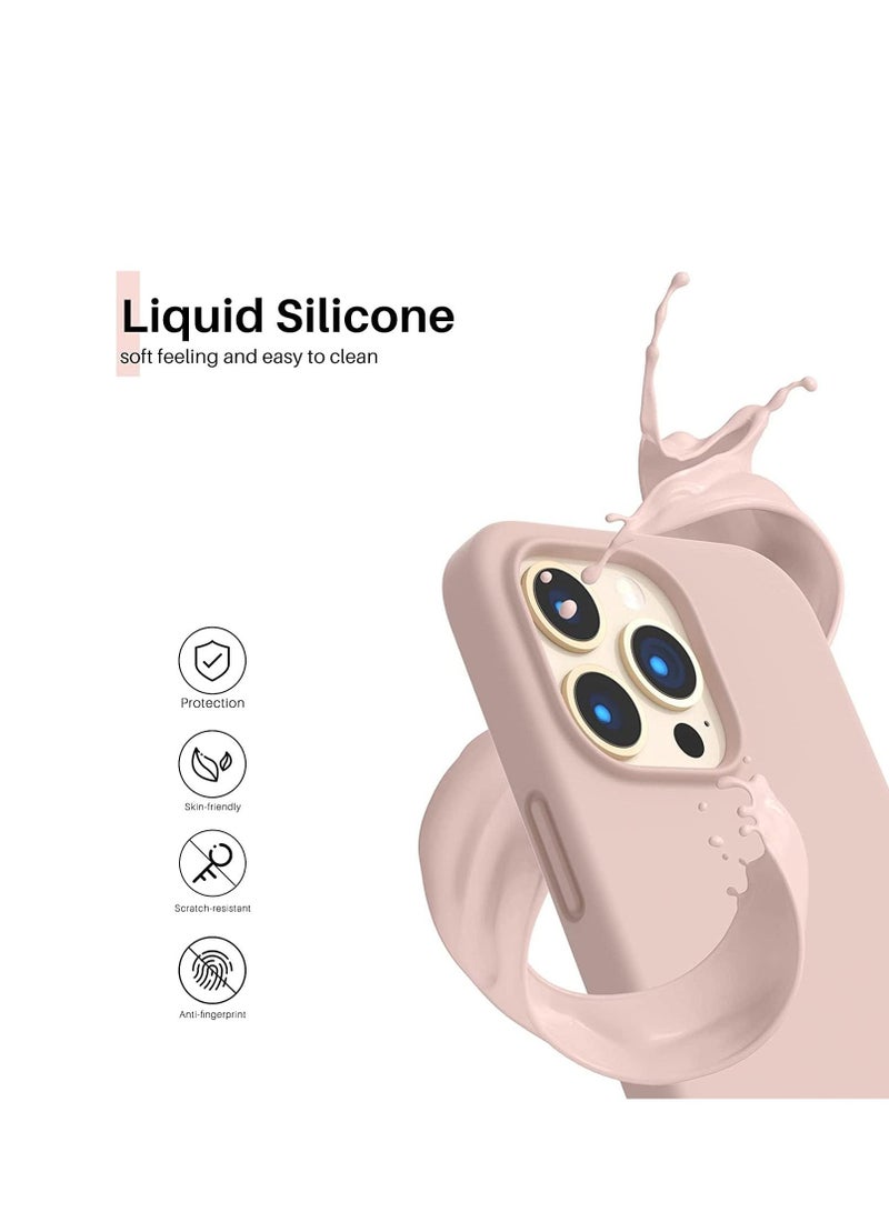 Case/Cover Premium Silicone Protective Case for iPhone 13/13 Pro /13 Pro Max Hard Silicone Shell Soft Microfiber Liner Cushion Cover Thin Full Body Protective (Pink, iPhone 13 Pro) - Image 3