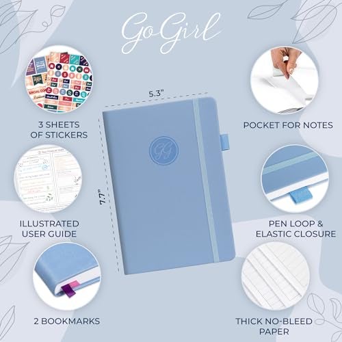 GoGirl Budget Planner – Monthly Financial Planner Organizer Budget Book. Expense Tracker Notebook Journal to Control Money, Compact (Light Blue) - Image 2