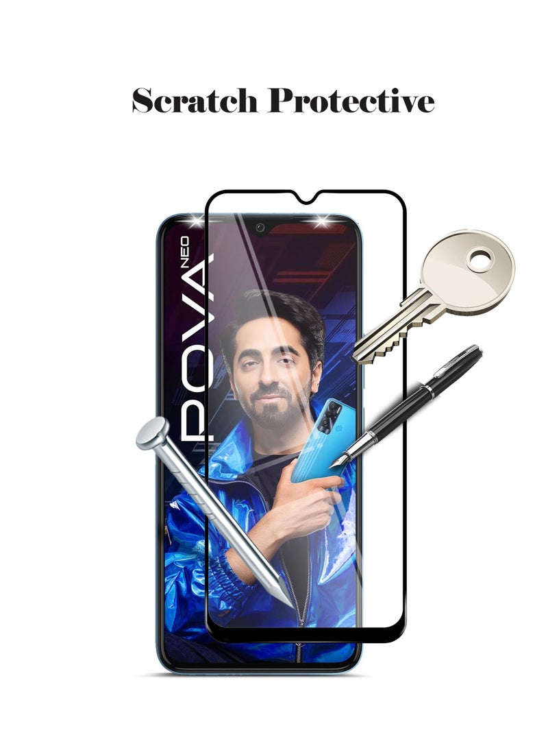 Techie 10D Full Cover 9H Hardness HD Tempered Glass Screen Protector for Tecno Pova Neo - Anti-Scratch, Anti-Fingerprint, and Bubbles Free Technology - Image 5