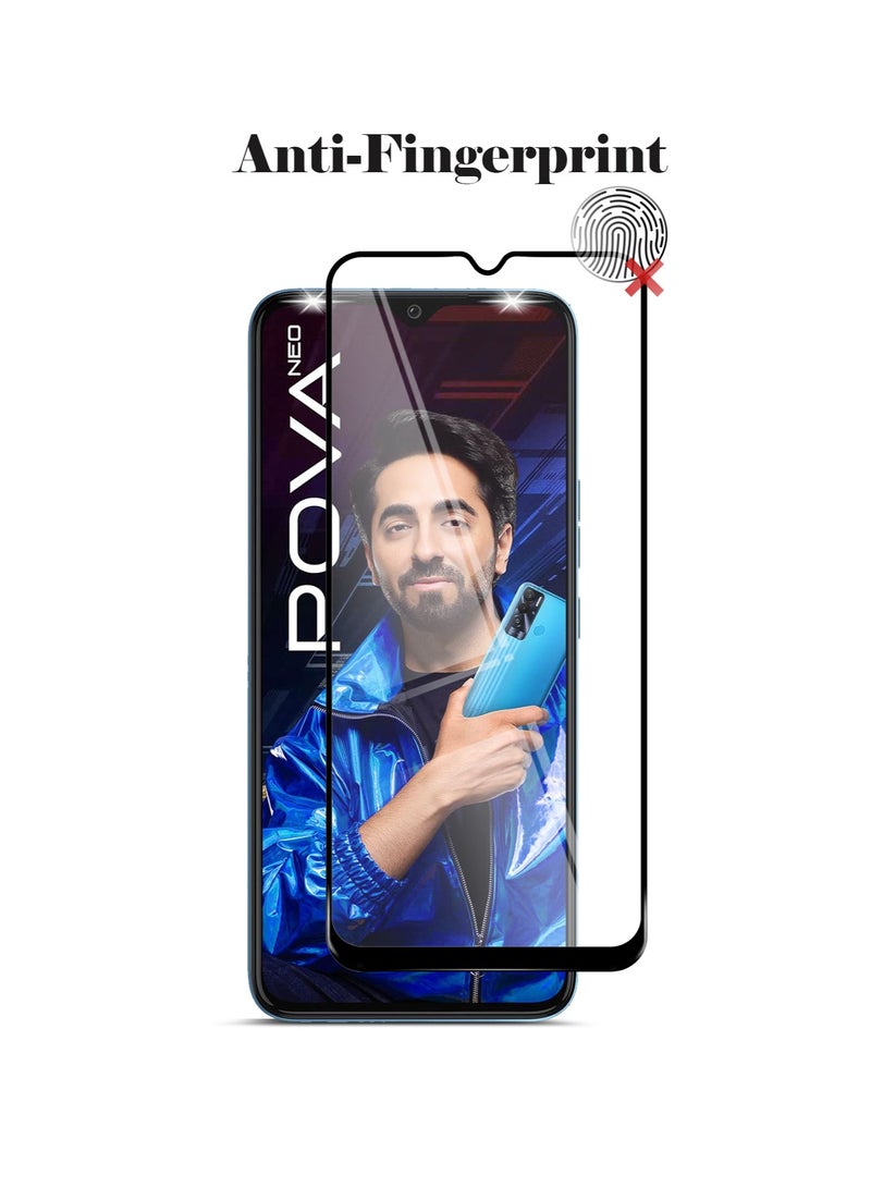 Techie 10D Full Cover 9H Hardness HD Tempered Glass Screen Protector for Tecno Pova Neo - Anti-Scratch, Anti-Fingerprint, and Bubbles Free Technology - Image 2