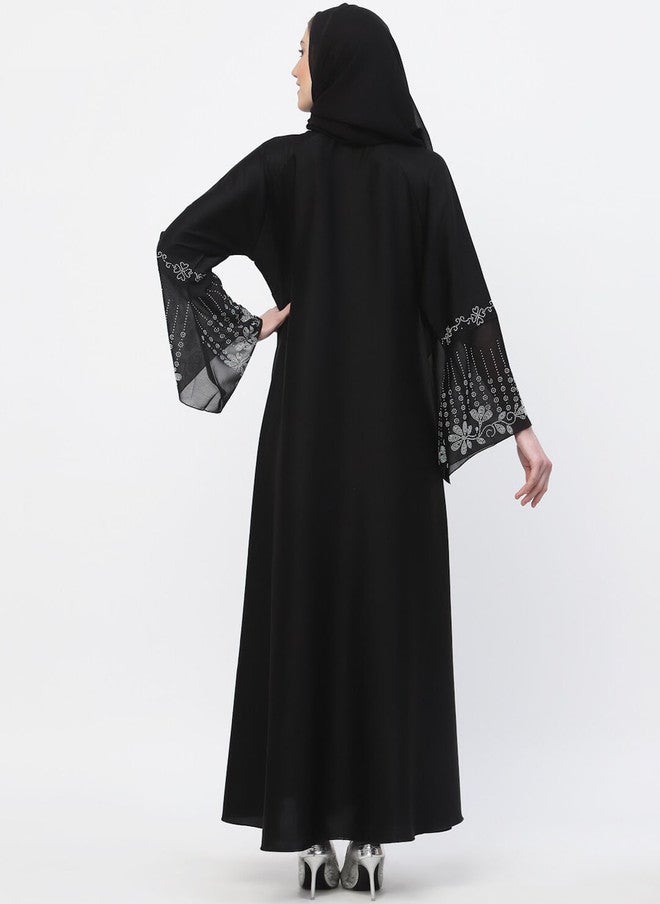 Arrabi برقع عرابي مزين بالتفاصيل مع وشاح - Image 4