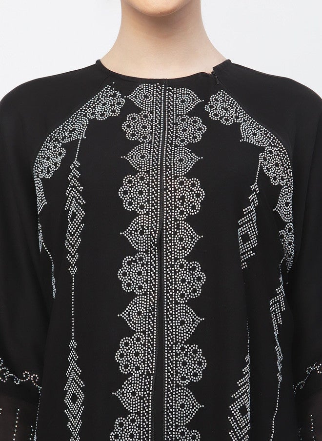 Arrabi برقع عرابي مزين بالتفاصيل مع وشاح - Image 2