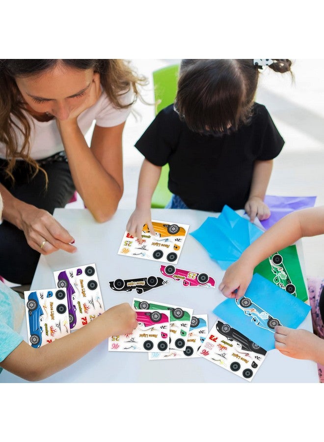 Geyee 36 Sheets Car Stickers For Your Kids Make Your Own Stickers Car Themed Birthday Party Decor Car Racing Gifts Party Favor Supply Reward Educational Toy Art Craft(Race Car) - Image 4