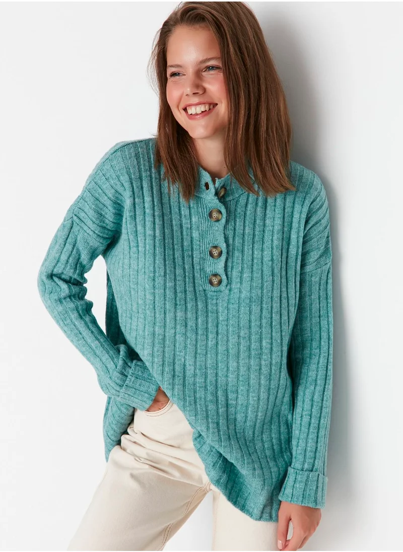 trendyol Button Detail Knitted Sweater