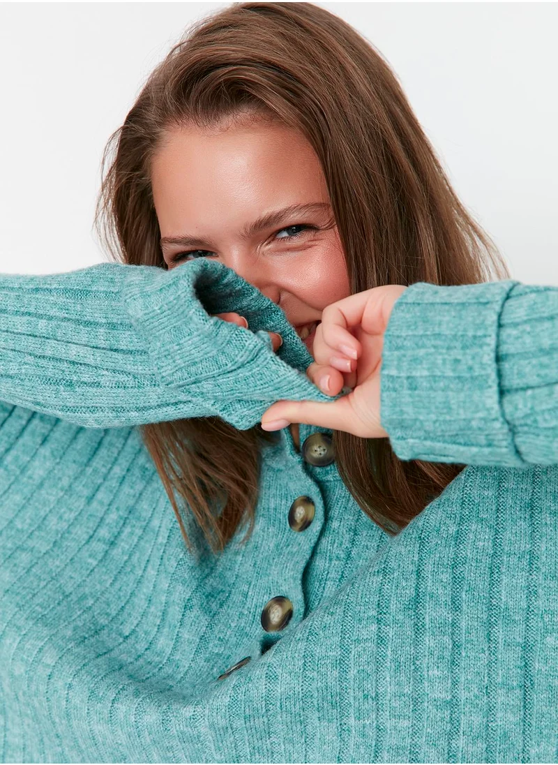 trendyol Button Detail Knitted Sweater
