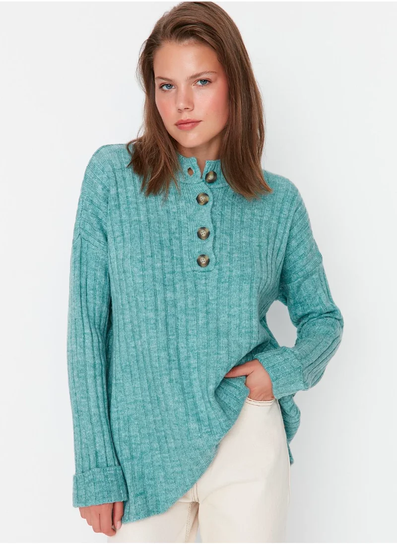 trendyol Button Detail Knitted Sweater