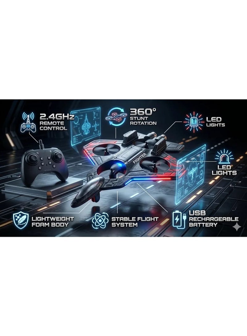 Foam RC Drone Airplane | EPP Drone Plane | 360° Stunt Drone | LED Drone | Smart Drone | Lightweight Drone | Beginner Drone | Fly Pro Drone | Sky Flyer Drone | Falcon Drone | Air Master Drone | Tornado Drone | Sky X Drone | Pro 360 Drone | Remote Control Drone - Image 3