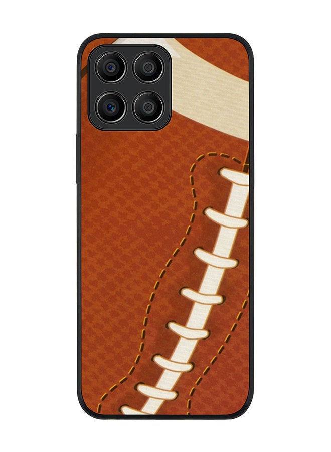 Rugged Black edge case for Honor X6 Slim fit Soft Case Flexible Rubber Edges Anti Drop TPU Gel Thin Cover - Rugby Ball