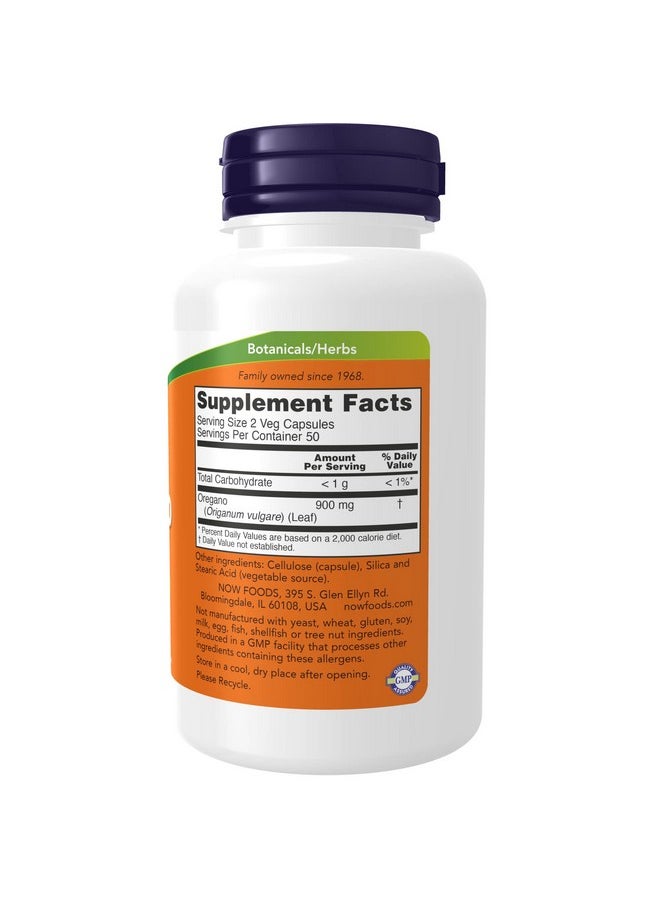 now Supplements Oregano (Origanum Vulgare) 450 Mg Free Radical Scavenger* 100 Veg Capsules  - Image 2