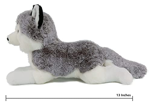 Ice King Bear Lifelike Siberian Husky Stuffed Animal - Plush Toy - 13 Inches Length (Original) - Image 3