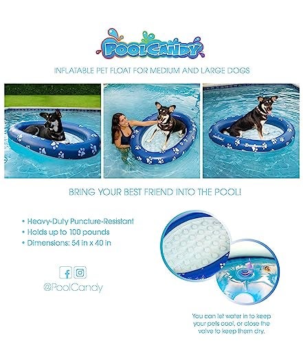 PoolCandy Inflatable Pet Float - Easy Set Up Doggy Pool Floats (Up-to 100LB PAW Large) - Image 5