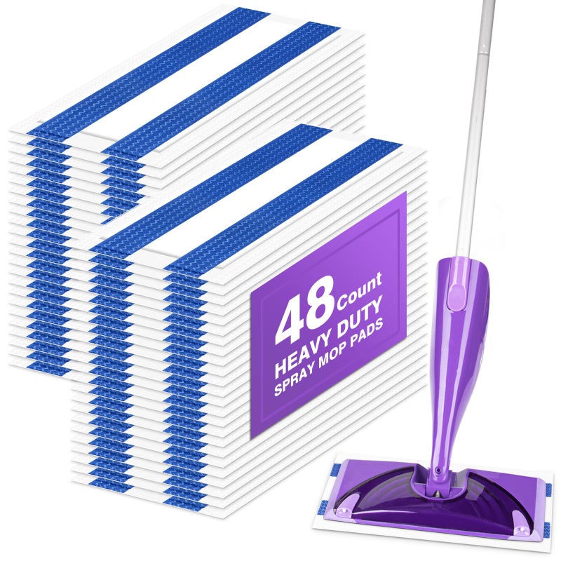 Orighty Dry Mop Pads Refill Compatible with Swiffer WetJet  Multi-Layer Mopping Pads  Multi Surface WetJet Hardwood Floor Cleaner Spray Mop Pads Refills  48 Count - Image 1