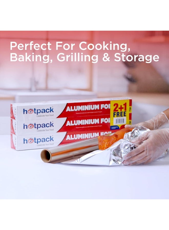 Hotpack 2+1 Aluminium Foil 7.75m*45cm, 37.5sq.ft, Cooking-Storing-Wrapping - Image 3