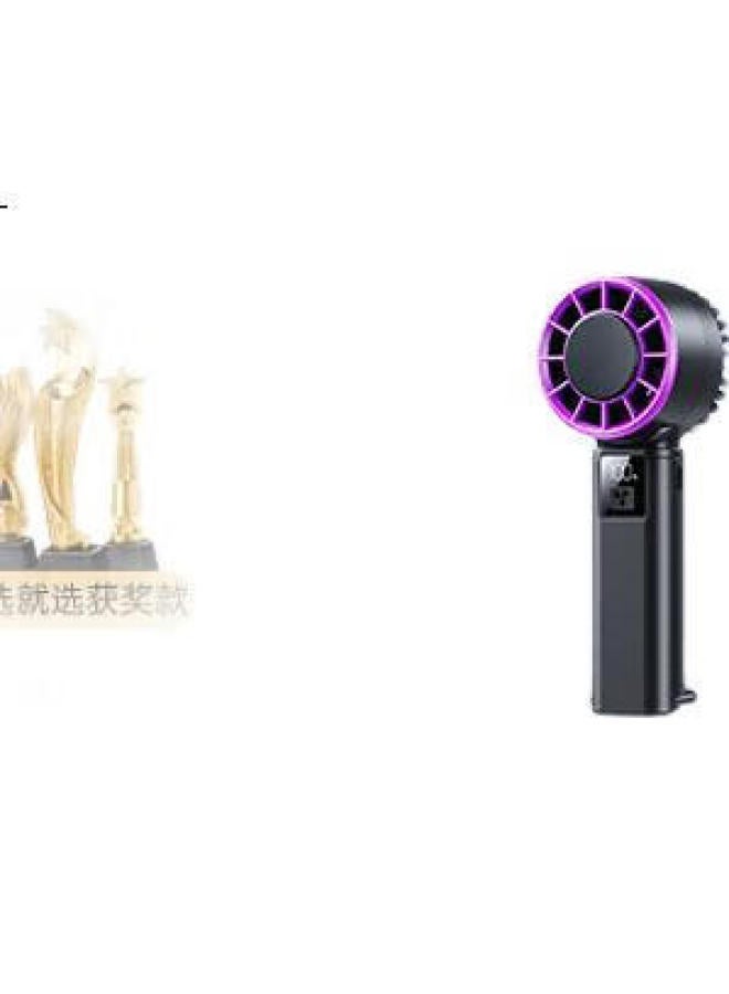 Stiger 100-Speed Turbo Hurricane Handheld Usb Mini Fan, Rechargeable Portable Student Dormitory Desktop Long Battery Life Office Desktop Small Cooling Electric Fan - Image 3