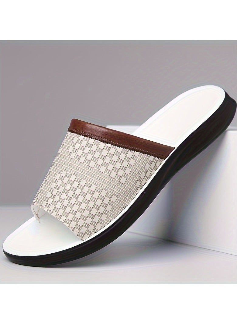 AROAQ Men's Sleek Thin Design Slippers, Non Slip Comfortable Sandals for Indoor and Outdoor Use - Image 3