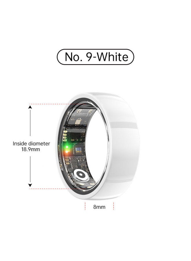 The R1000 Smart Ring Waterproof Pressure Sleep Cut His Heart Rate Step Number Monitoring A Variety Of Sports Modes-Color:No. 9 White - Image 1
