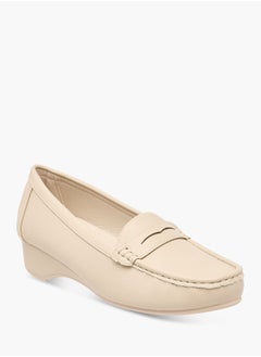 Flora Bella By Shoexpress Women Solid Slip-On Block Heel Loafers  - Image 2