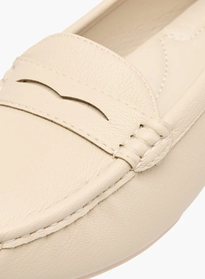 Flora Bella By Shoexpress Women Solid Slip-On Block Heel Loafers