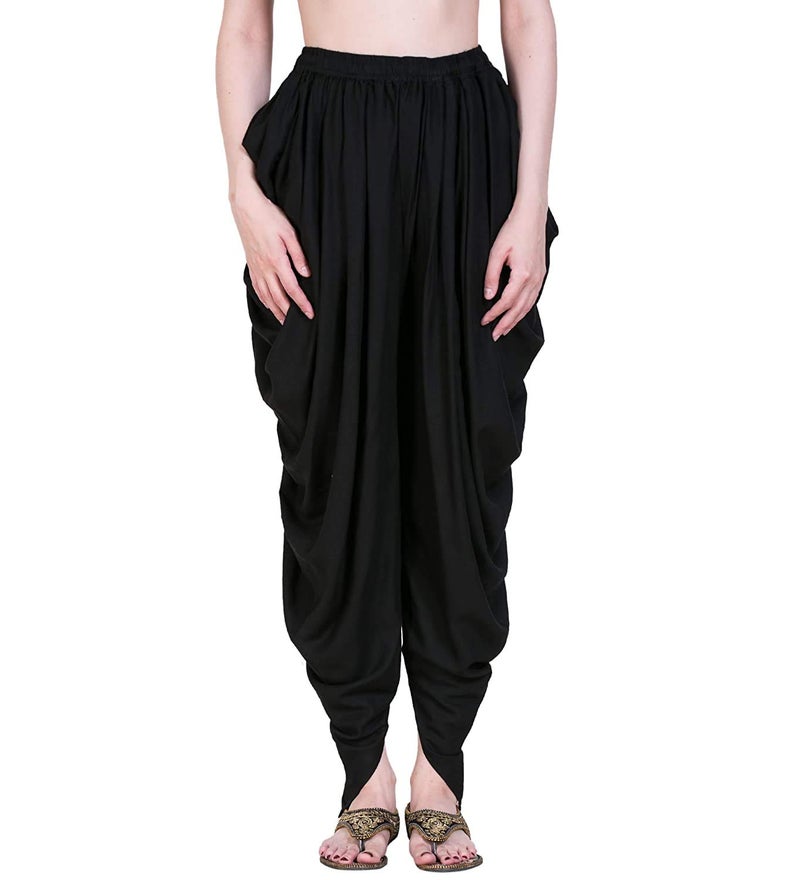 KBNBJ Women's Regular Fit Dhoti Pant (RPD-01_Black_Free Size) - Image 1