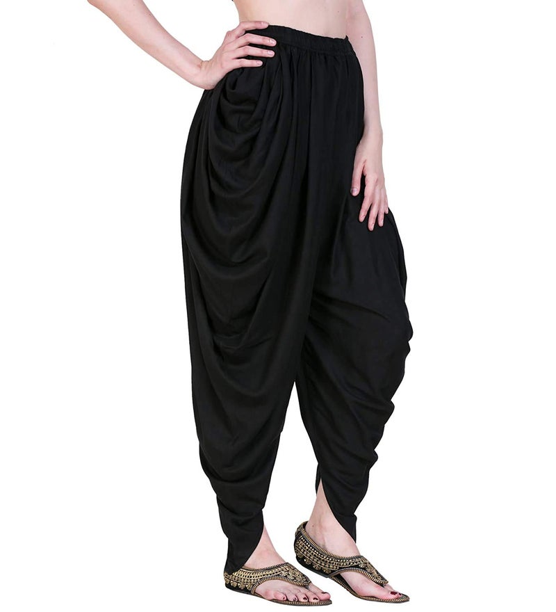 KBNBJ Women's Regular Fit Dhoti Pant (RPD-01_Black_Free Size) - Image 3