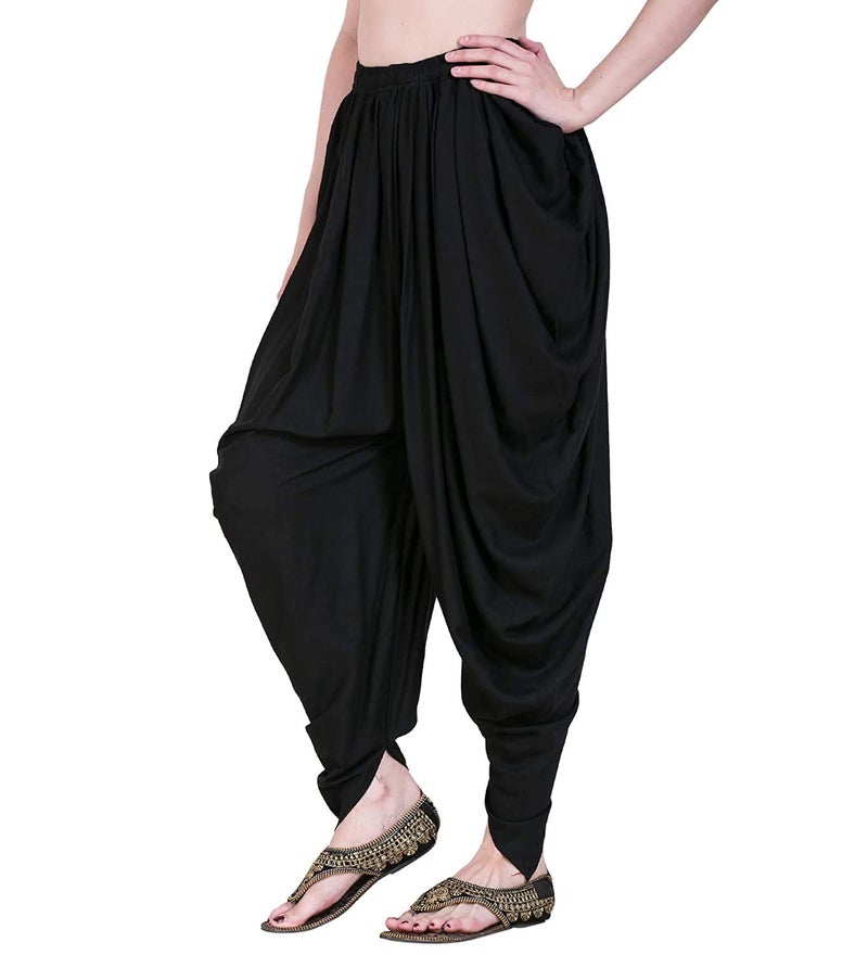 KBNBJ Women's Regular Fit Dhoti Pant (RPD-01_Black_Free Size) - Image 2