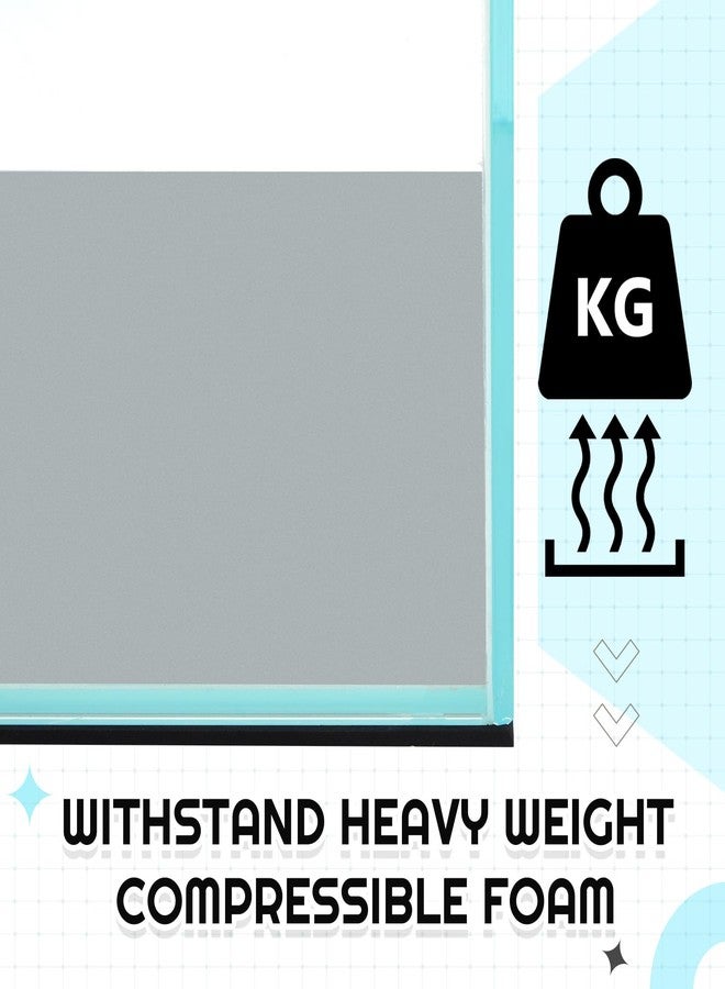 Pangda 1 Pcs 19.6 x 13 Inch Aquarium Fish Self Leveling Mat for Under Tank 5mm Thick Foam Compressible Neoprene Mat with Adhesive Backing Shockproof Waterproof Easy to Cut Stability, Black - Image 5