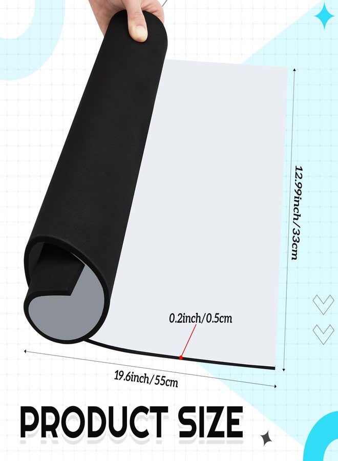Pangda 1 Pcs 19.6 x 13 Inch Aquarium Fish Self Leveling Mat for Under Tank 5mm Thick Foam Compressible Neoprene Mat with Adhesive Backing Shockproof Waterproof Easy to Cut Stability, Black - Image 2