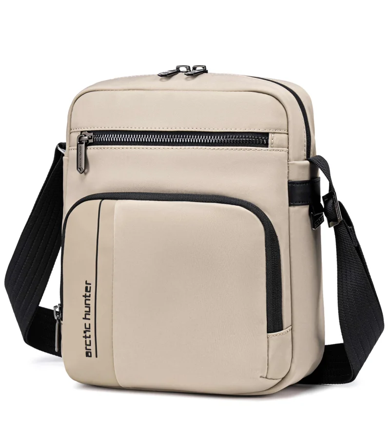 أركتيك هانتر Anti-Theft Sling Bag Water Repellent Durable Stylish Crossbody Bag with Multiple Compartments for Casual/ Daily/ Travel, KB00831, Khaki