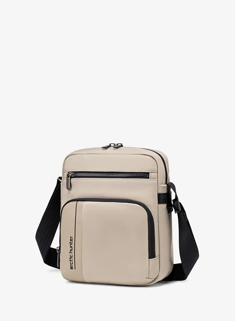 أركتيك هانتر Anti-Theft Sling Bag Water Repellent Durable Stylish Crossbody Bag with Multiple Compartments for Casual/ Daily/ Travel, KB00831, Khaki